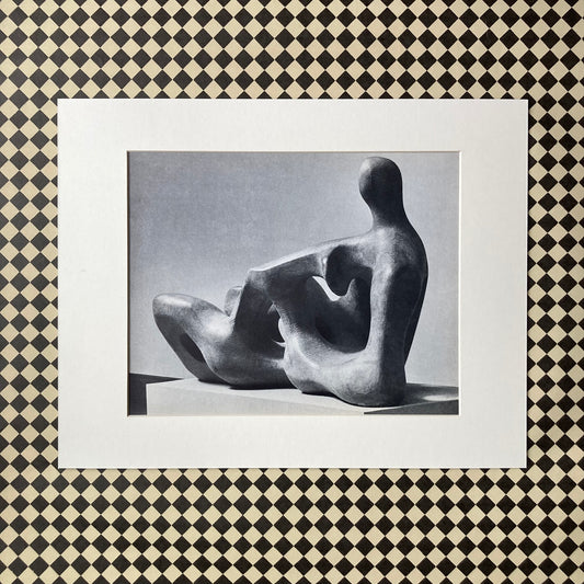 1960s Henry Moore Mounted Print ~ 11 x 14"