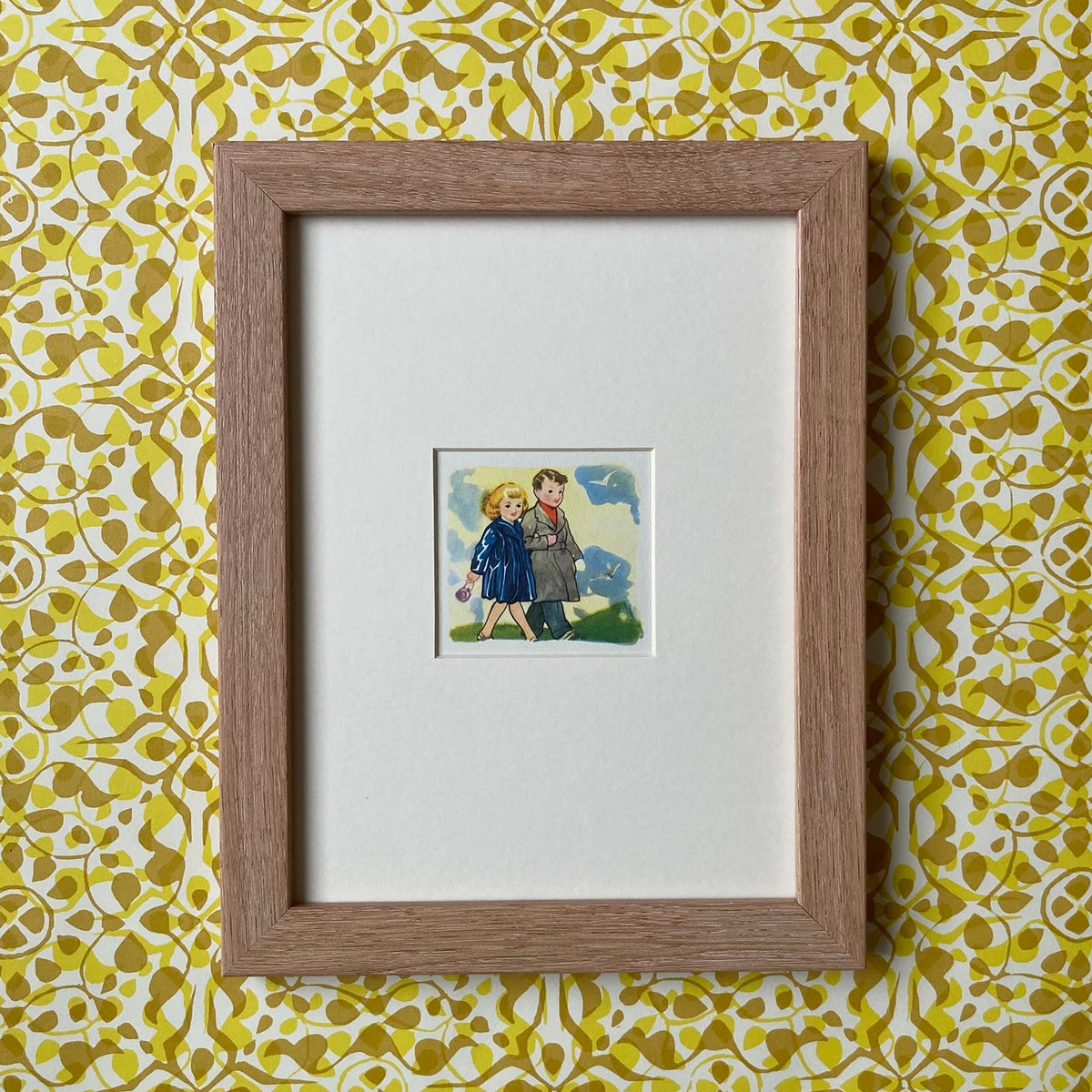 1950s Strolling Pair Mounted Print ~ 8 x 6"