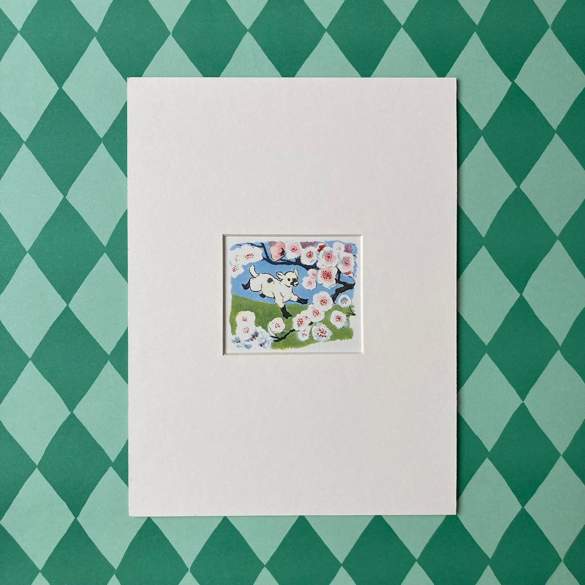 1950s Spring Lamb Mounted Print ~ 8 x 6"