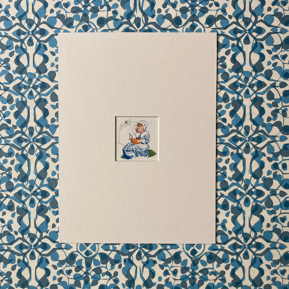 1950s Little Miss Muffet Mounted Print ~ 8 x 6"