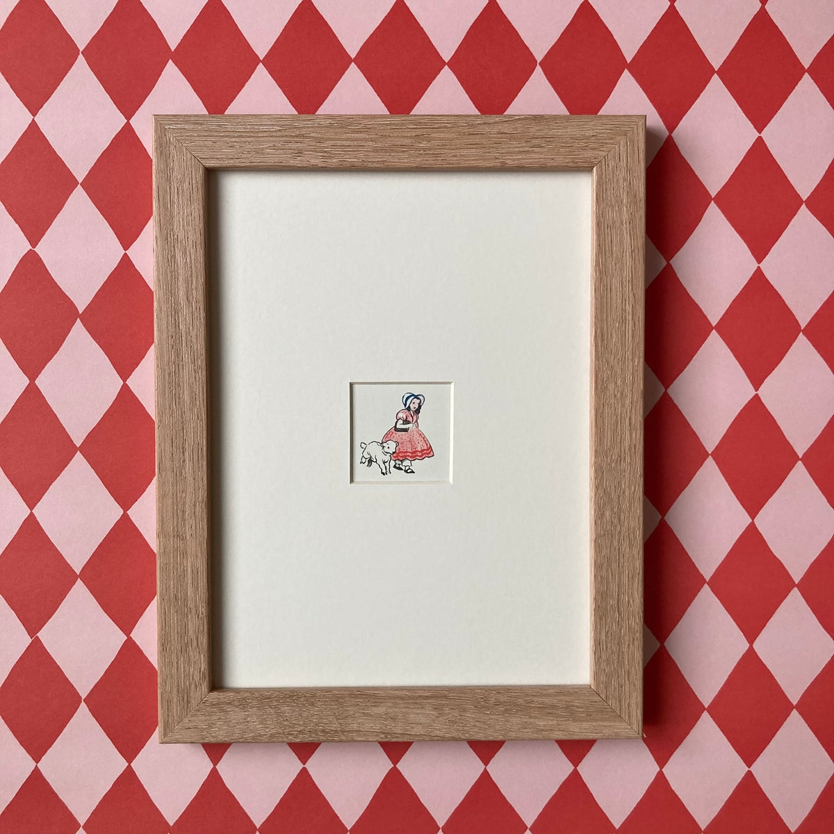 1950s Little Bo Peep Mounted Print ~ 8 x 6"