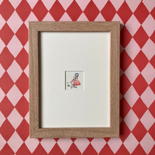 1950s Little Bo Peep Mounted Print ~ 8 x 6"