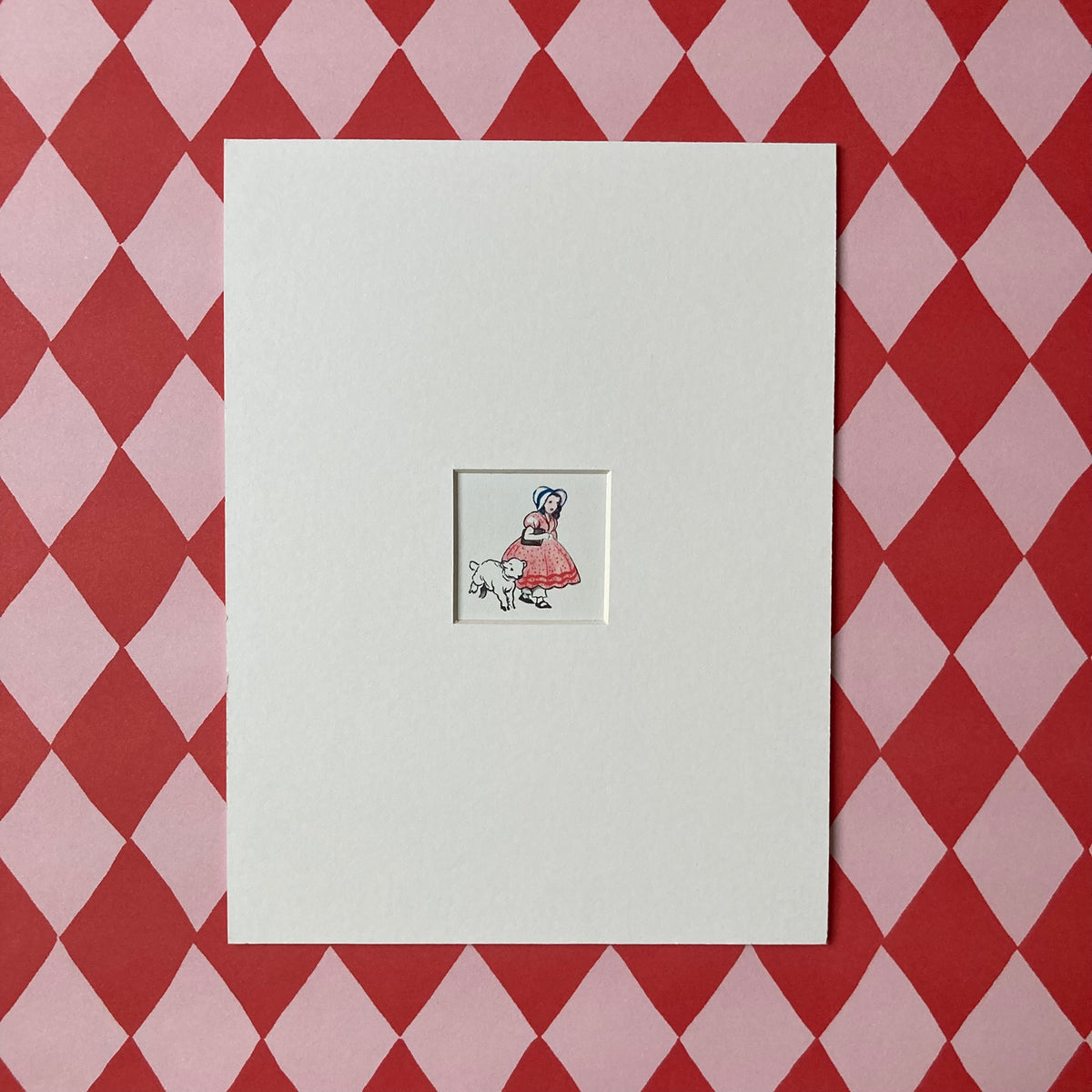 1950s Little Bo Peep Mounted Print ~ 8 x 6"