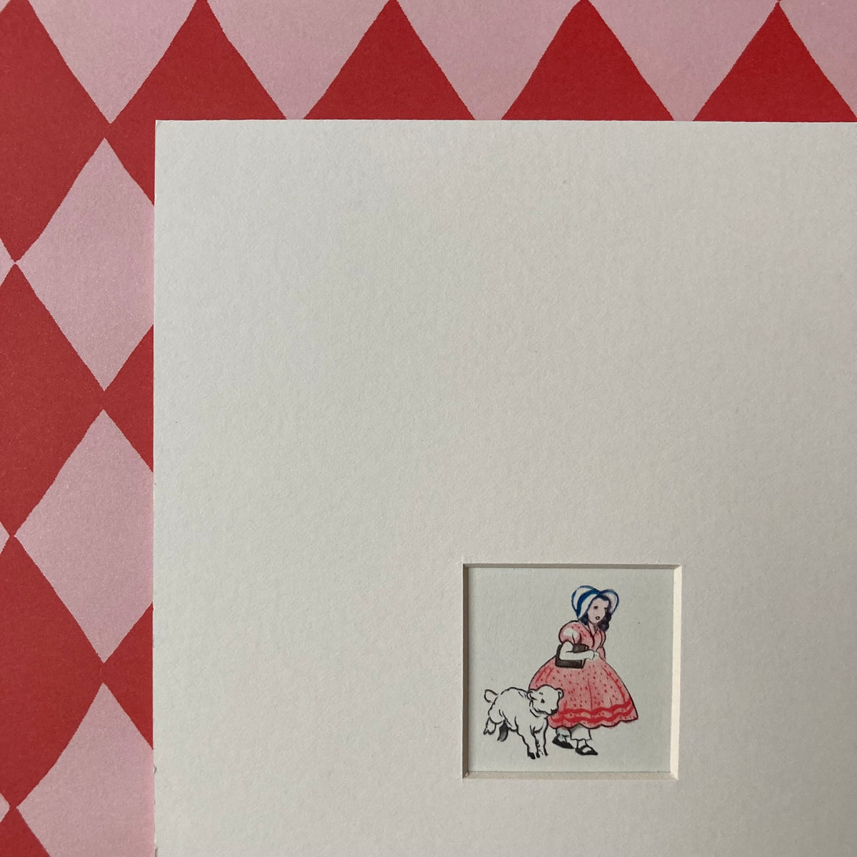 1950s Little Bo Peep Mounted Print ~ 8 x 6"