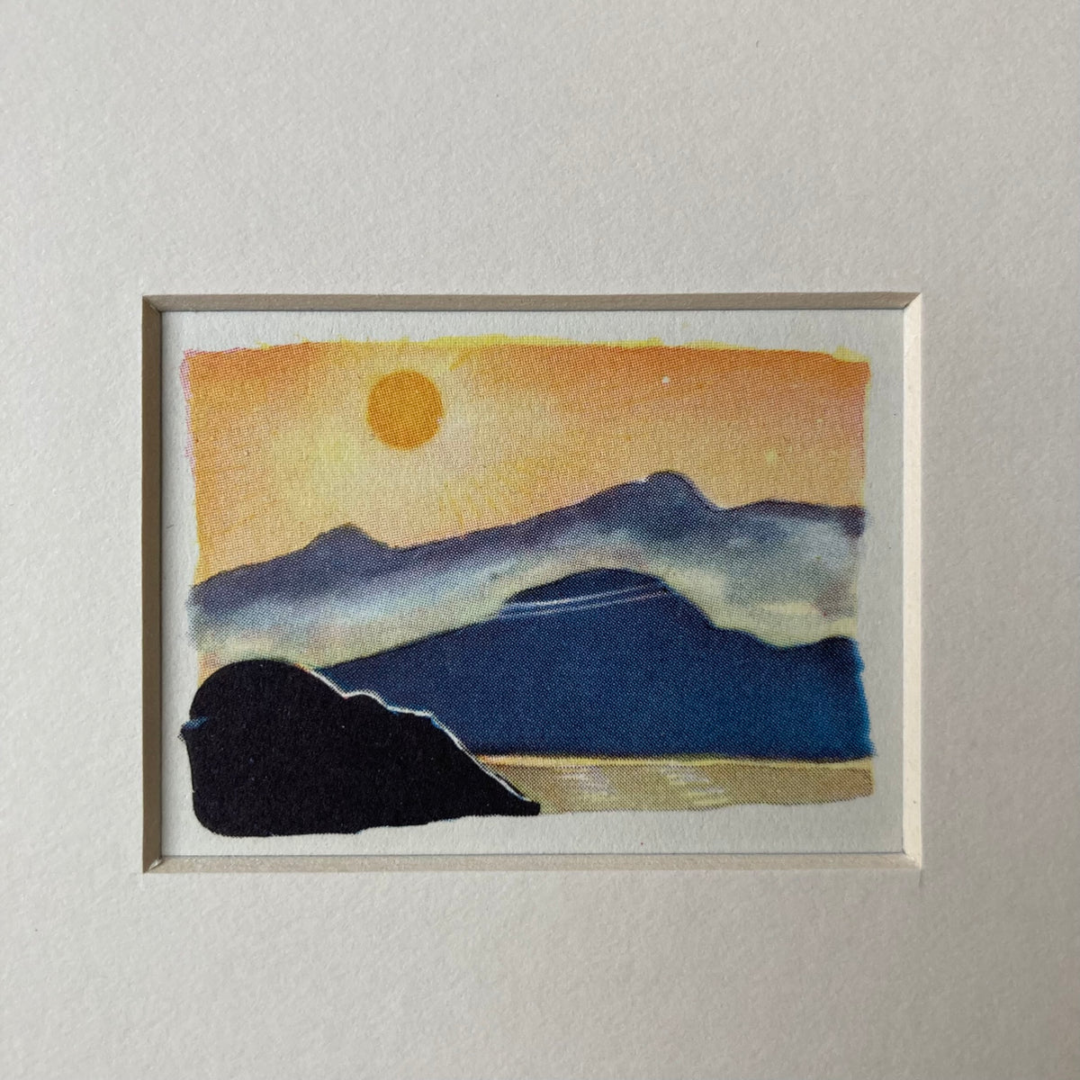 1950s Sun Up Mounted Print ~ 8 x 6"