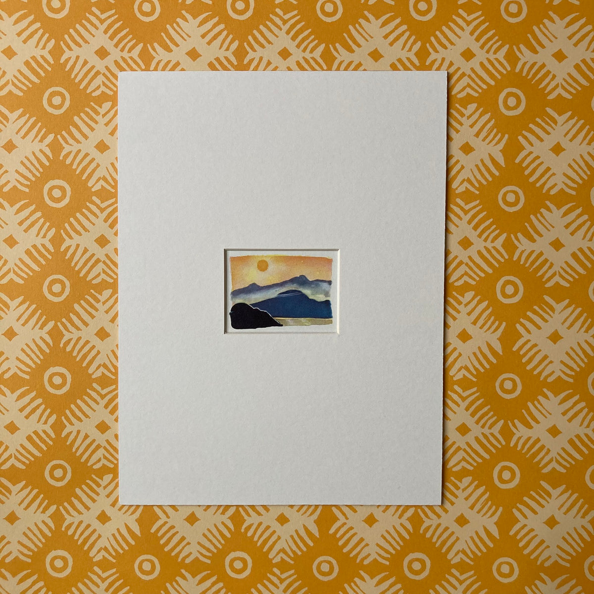 1950s Sun Up Mounted Print ~ 8 x 6"