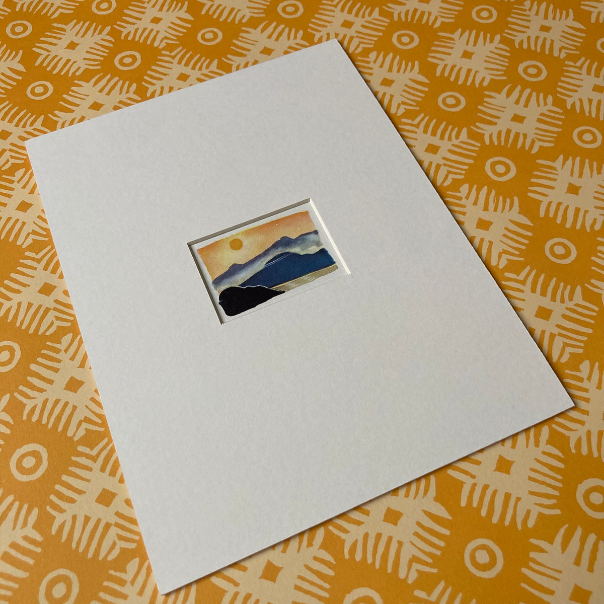1950s Sun Up Mounted Print ~ 8 x 6"
