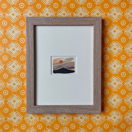1950s Sun Down Mounted Print ~ 8 x 6"