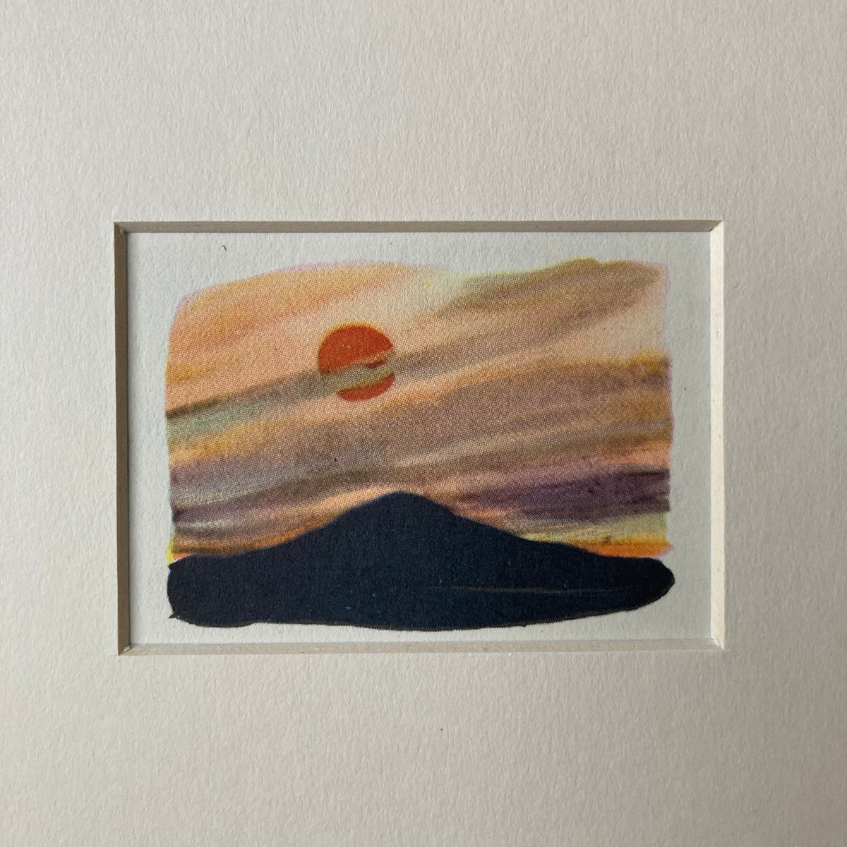 1950s Sun Down Mounted Print ~ 8 x 6"
