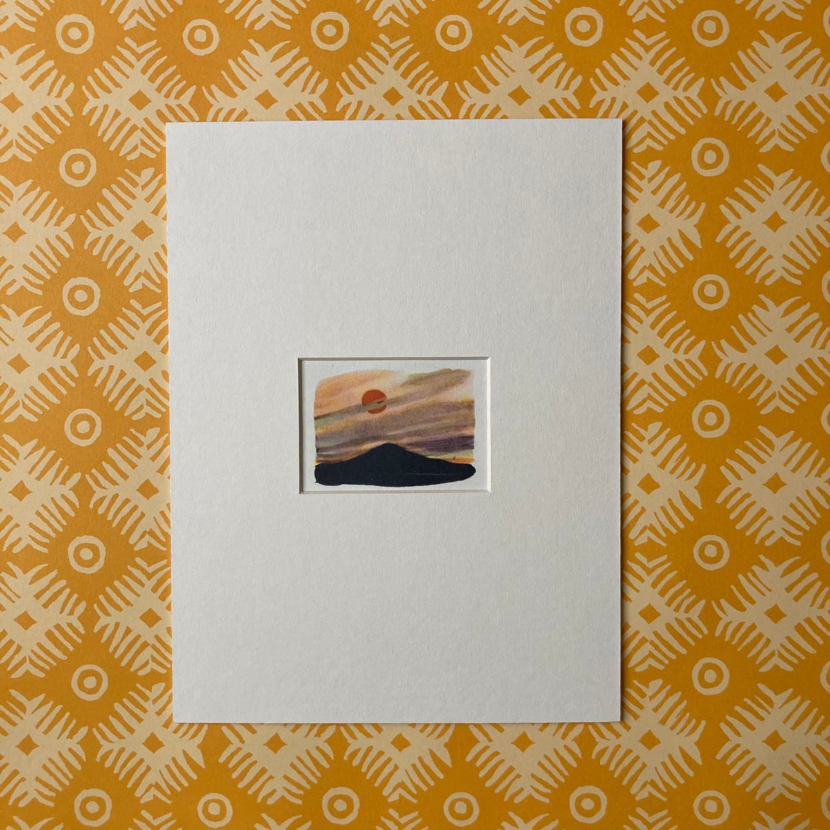 1950s Sun Down Mounted Print ~ 8 x 6"