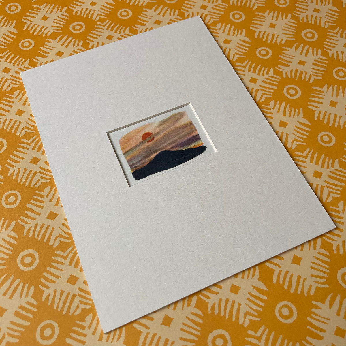 1950s Sun Down Mounted Print ~ 8 x 6"