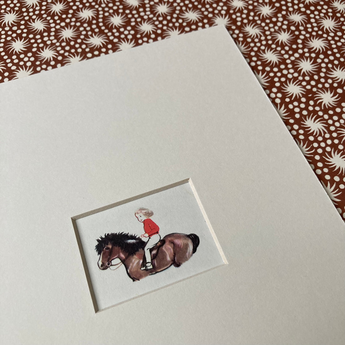 1950s Pony Girl Mounted Print ~ 8 x 6"