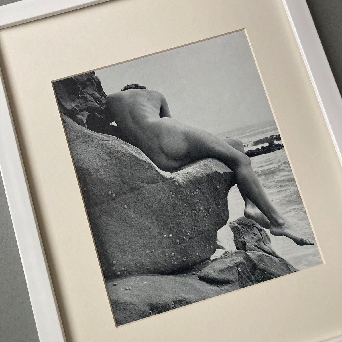 1960s Beach Nude Mounted Print ~ 11 x 14"
