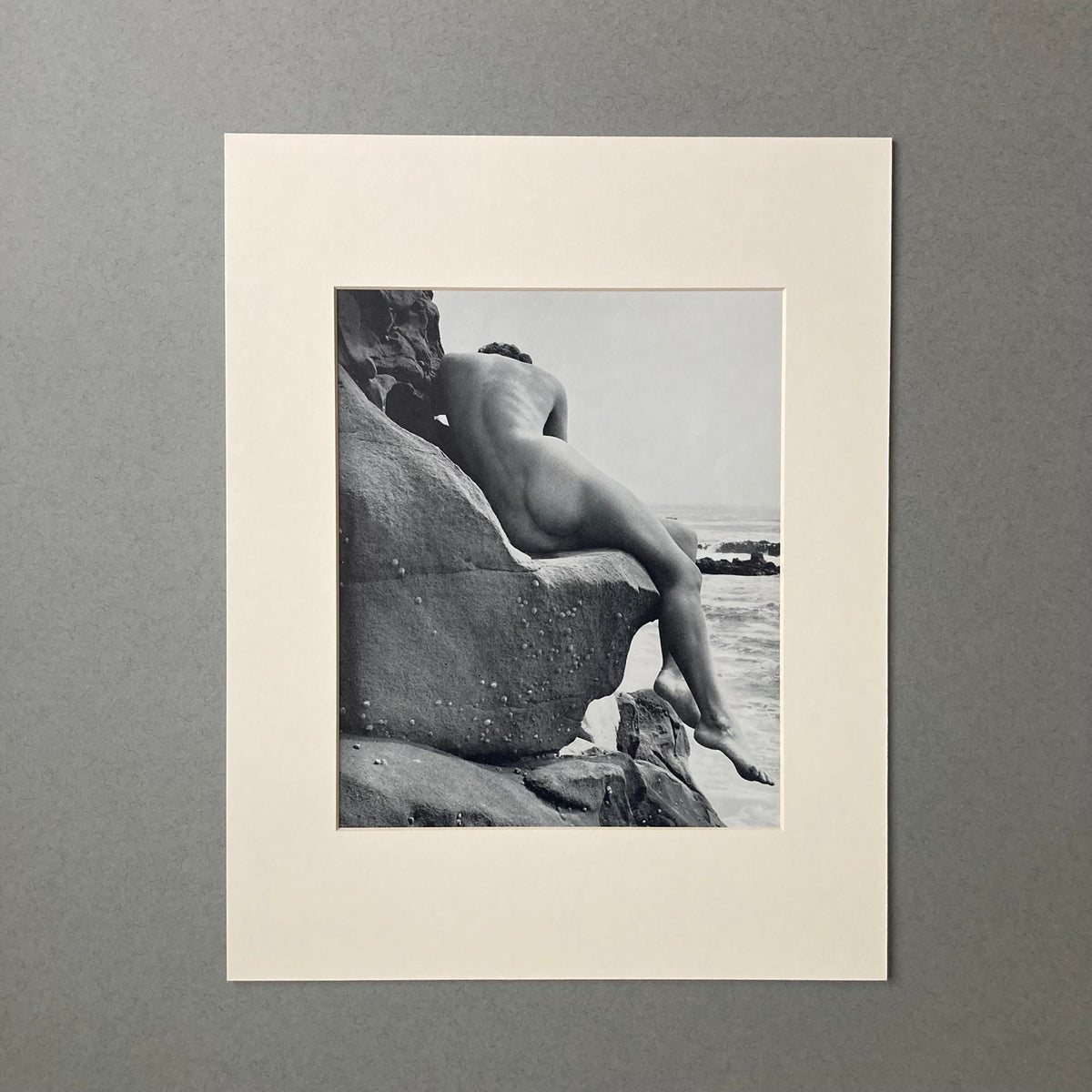 1960s Beach Nude Mounted Print ~ 11 x 14"