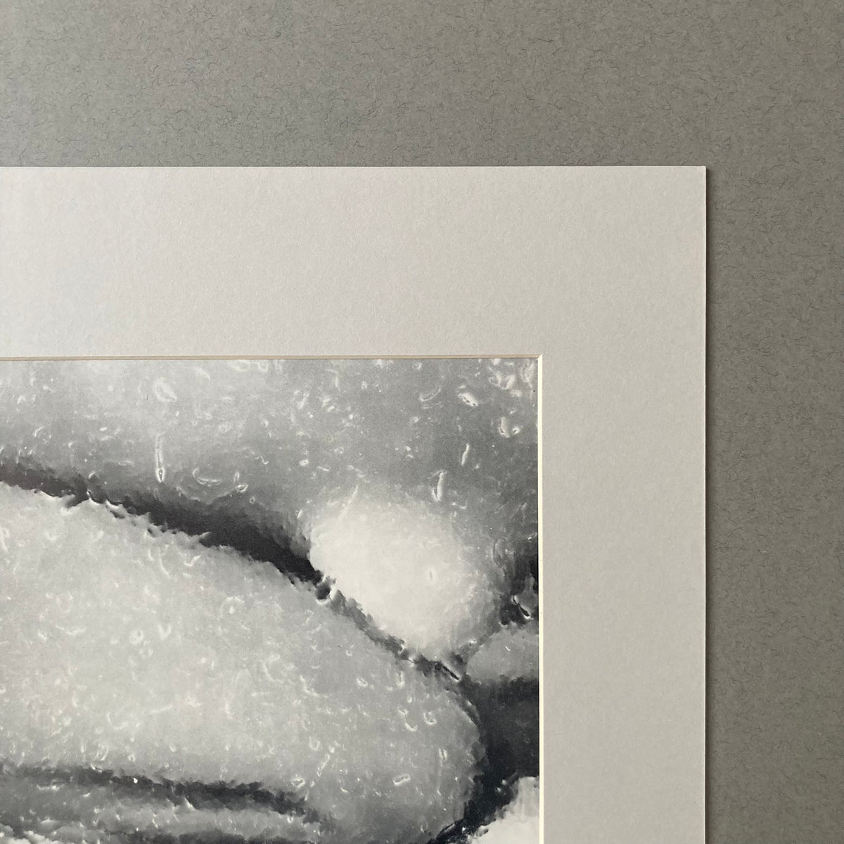 1970s Frosted Glass Nude Mounted Print ~ 11 x 14"
