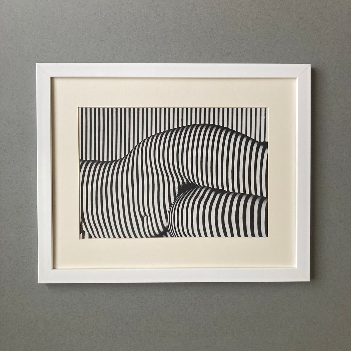 1970s Stripe Light Nude Mounted Print ~ 11 x 14"