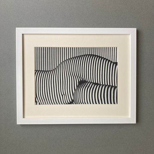 1970s Stripe Light Nude Mounted Print ~ 11 x 14"