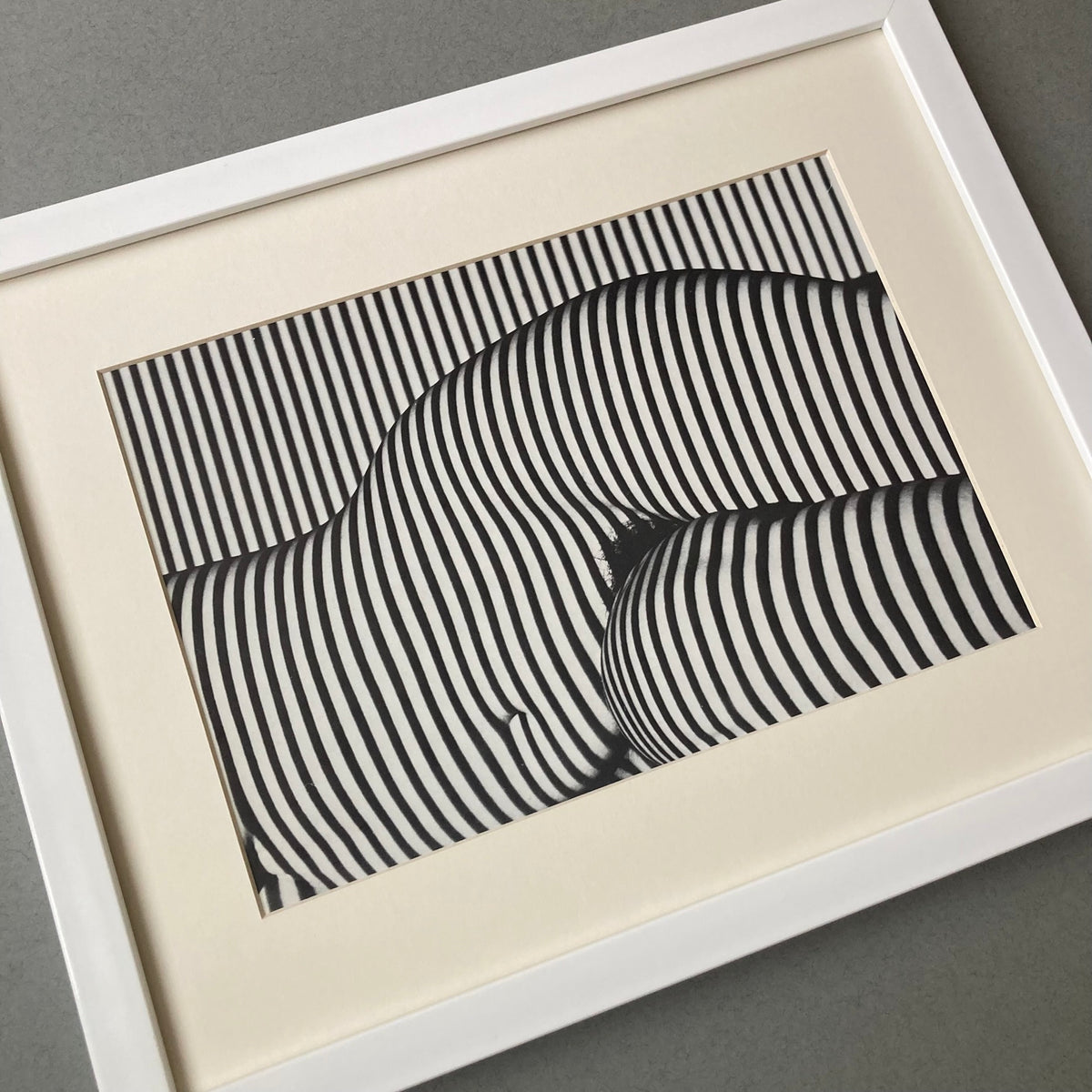 1970s Stripe Light Nude Mounted Print ~ 11 x 14"