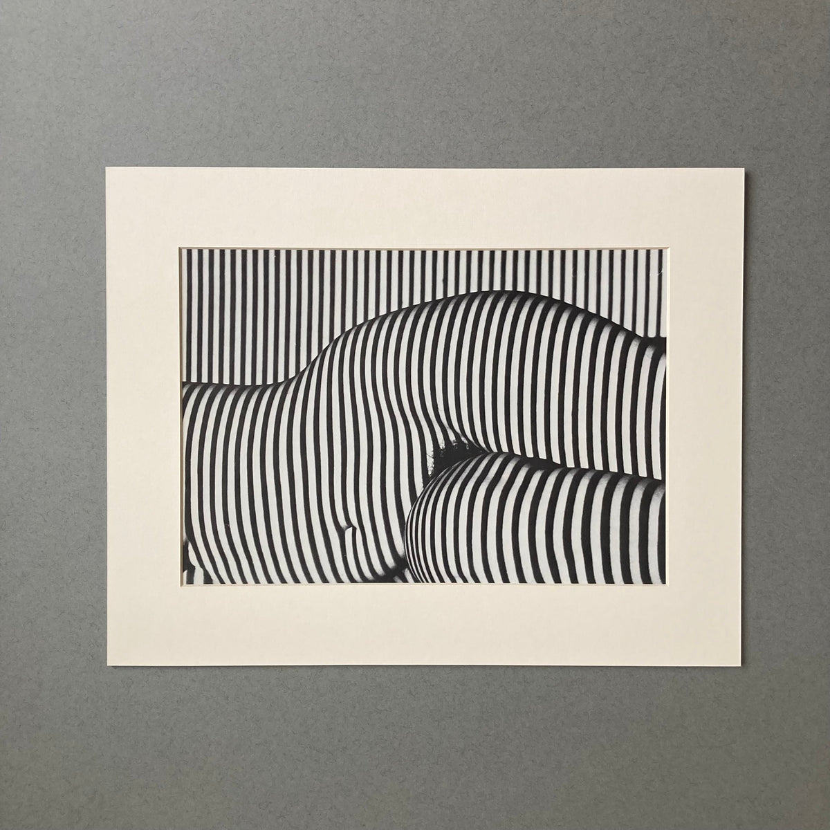 1970s Stripe Light Nude Mounted Print ~ 11 x 14"