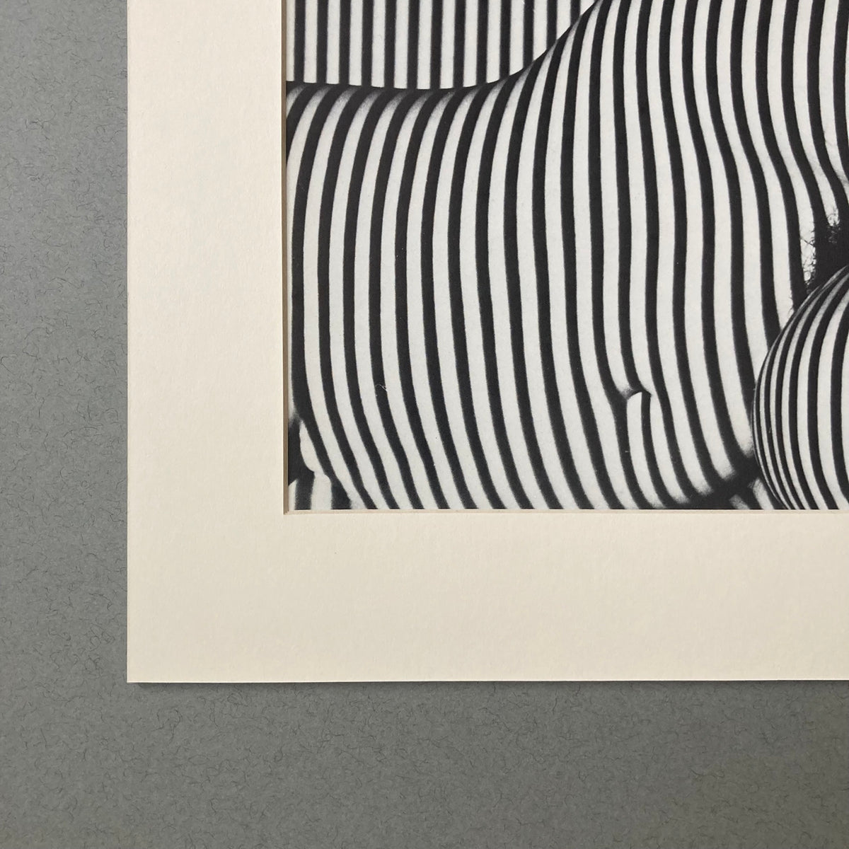1970s Stripe Light Nude Mounted Print ~ 11 x 14"