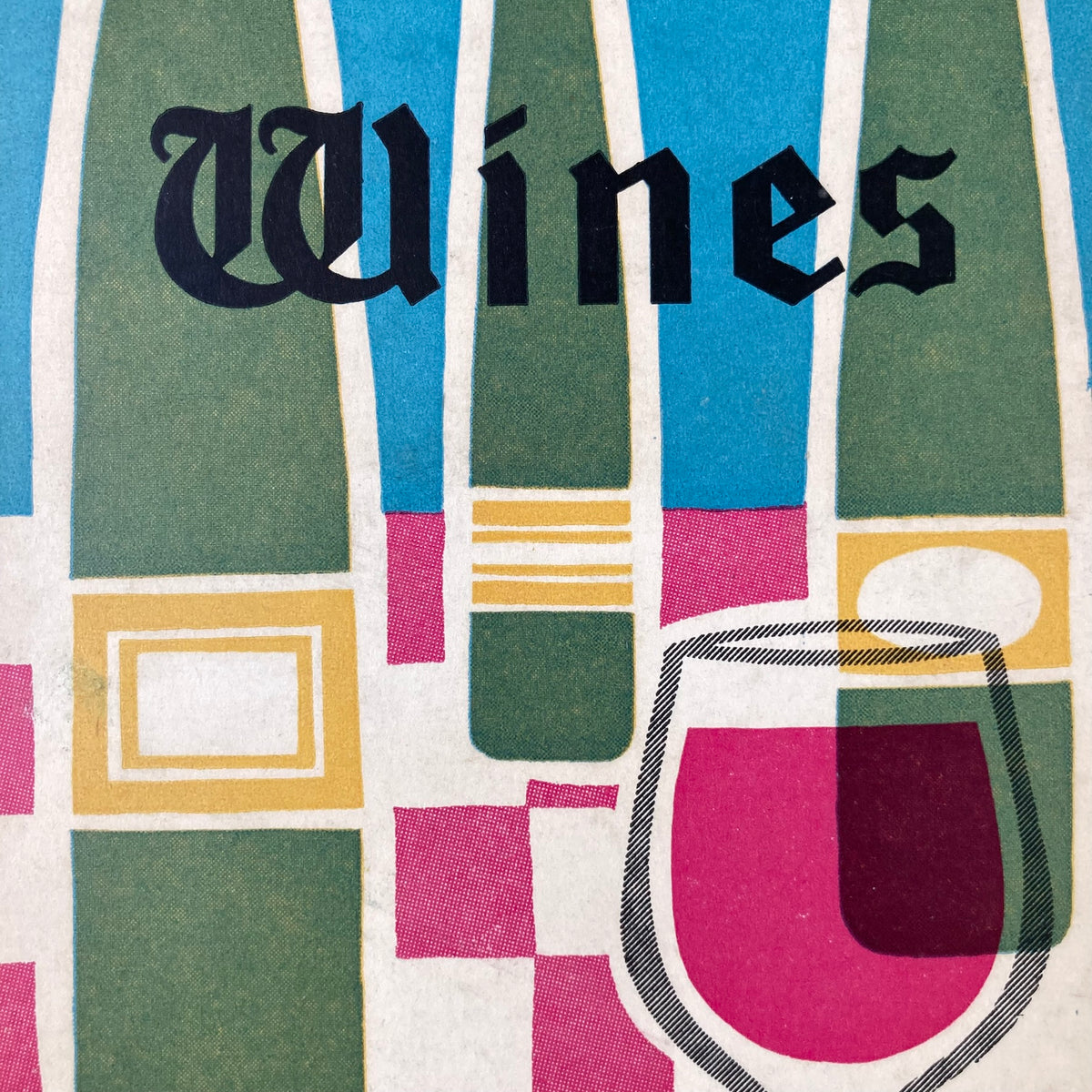 1950s German Wines Mounted Print ~ 10 x 12"
