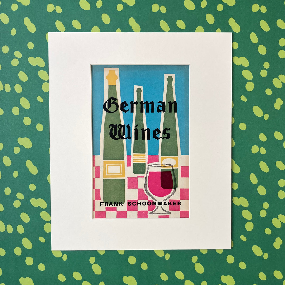 1950s German Wines Mounted Print ~ 10 x 12"