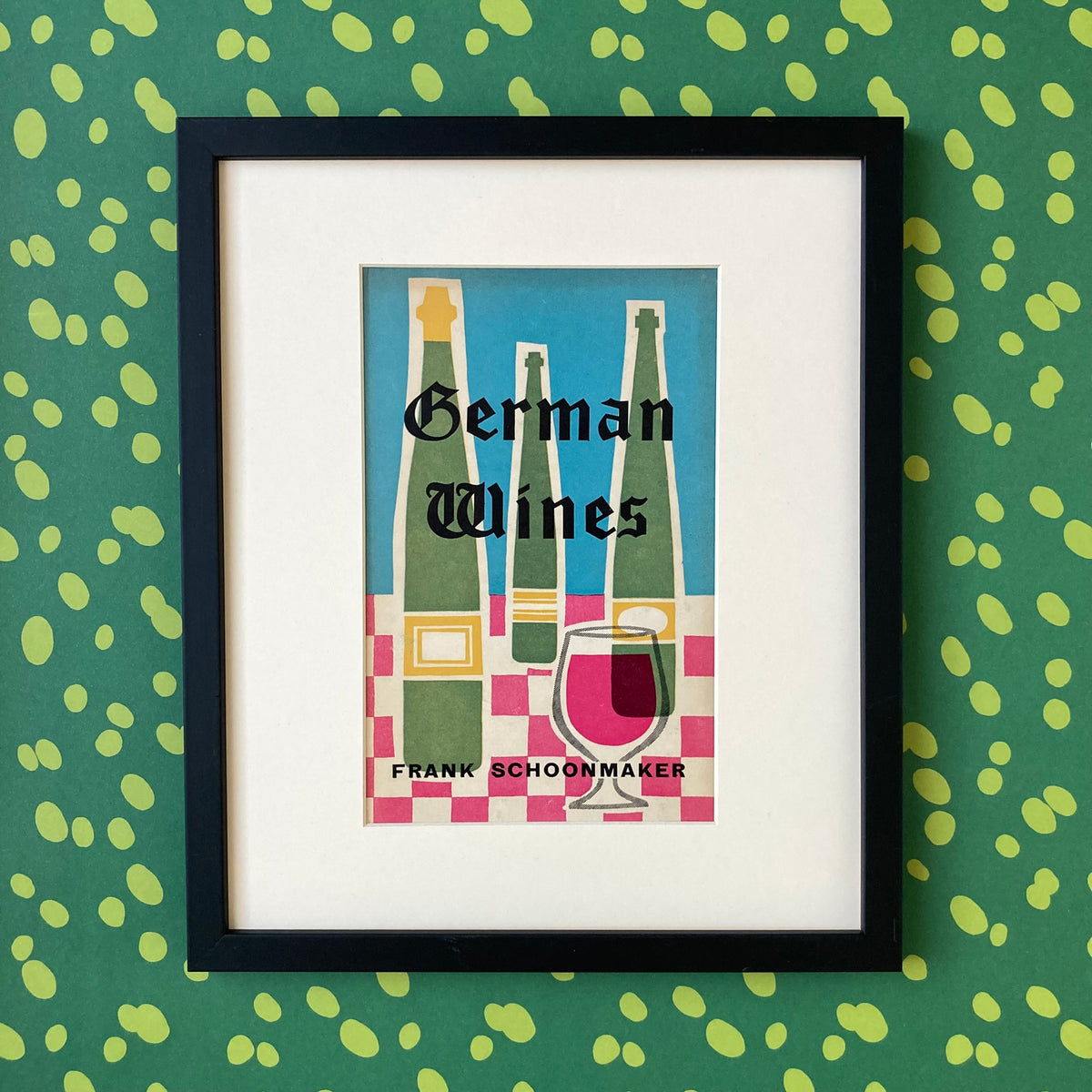 1950s German Wines Mounted Print ~ 10 x 12"