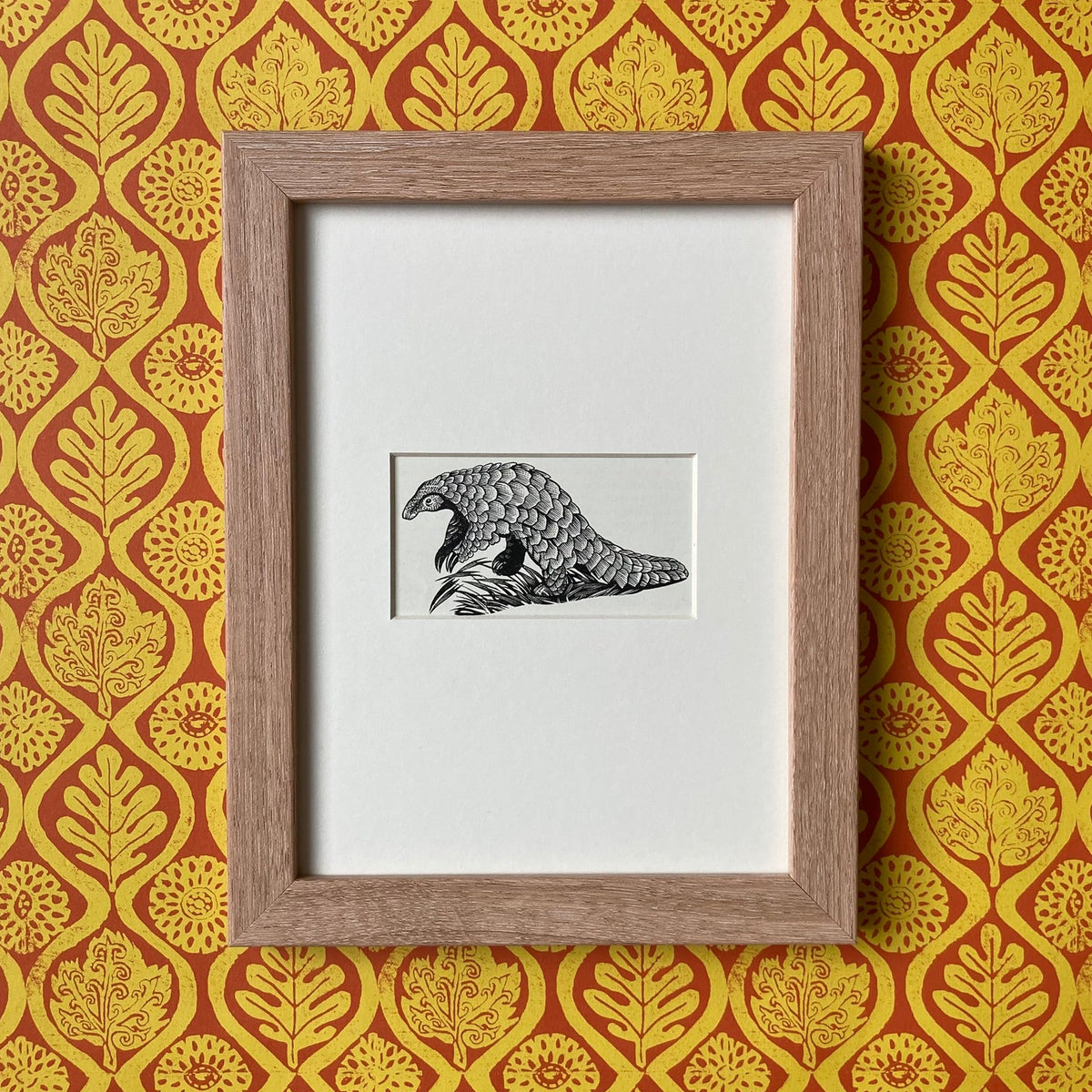 1960s Pangolin Mounted Print ~ 8 x 6"