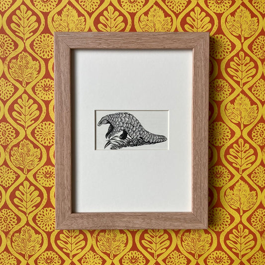 1960s Pangolin Mounted Print ~ 8 x 6"