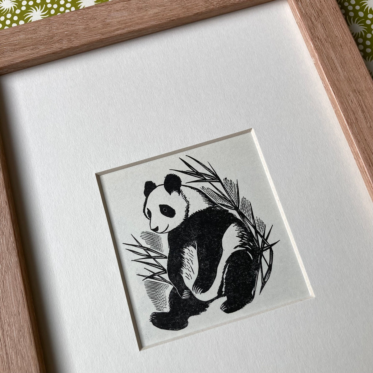 1960s Panda Bear Mounted Print ~ 8 x 6"