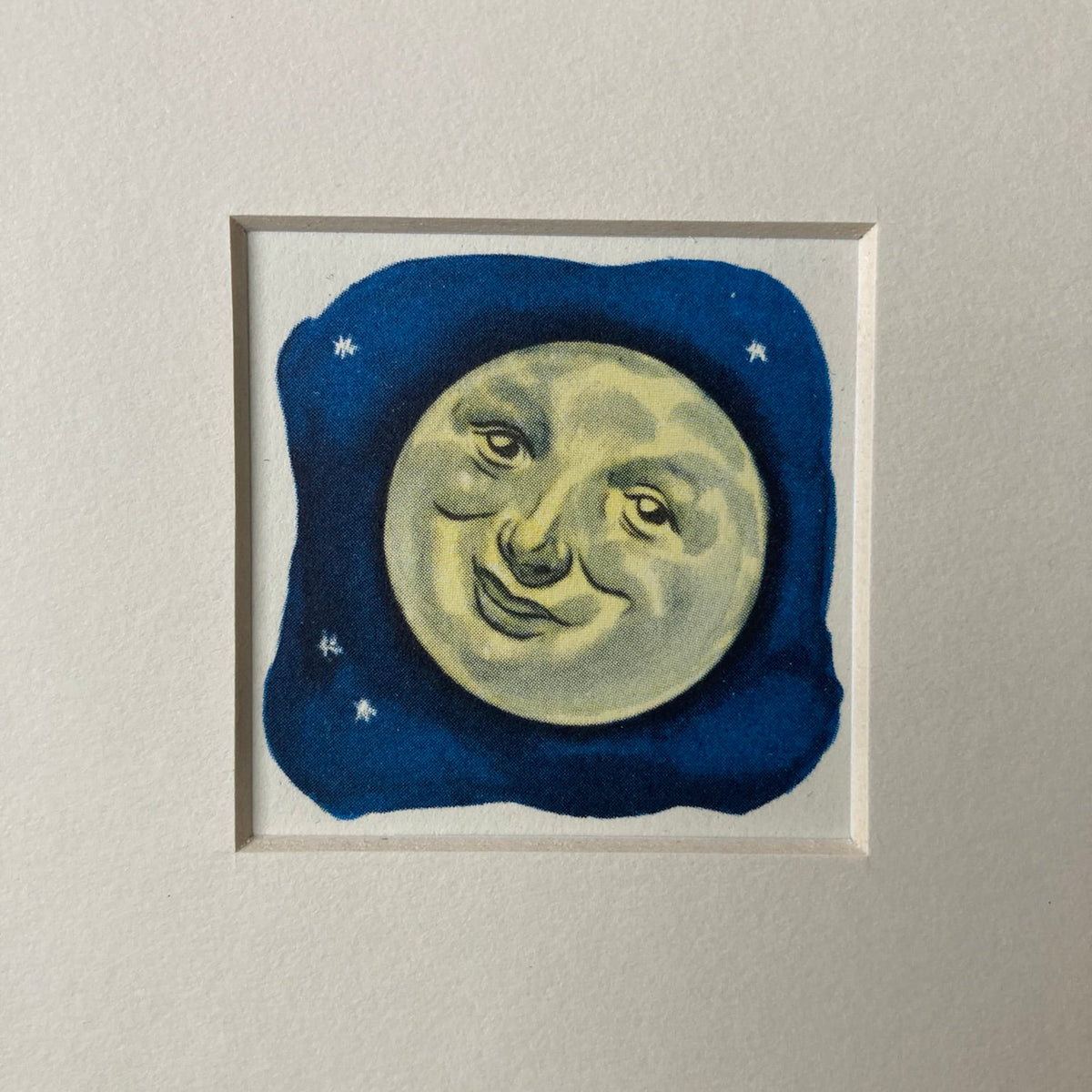 1950s Man in the Moon Mounted Print ~ 8 x 6"