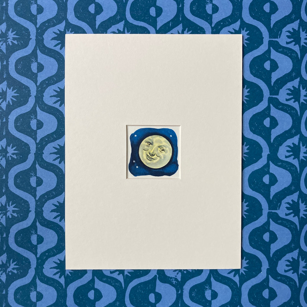 1950s Man in the Moon Mounted Print ~ 8 x 6"