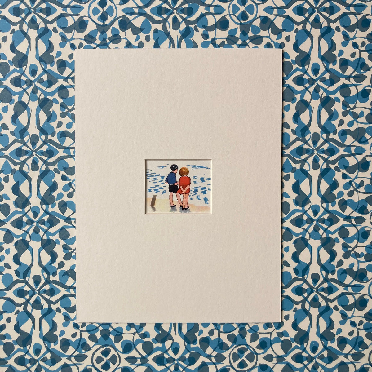 1950s Seaside Dreamers Mounted Print ~ 8 x 6"
