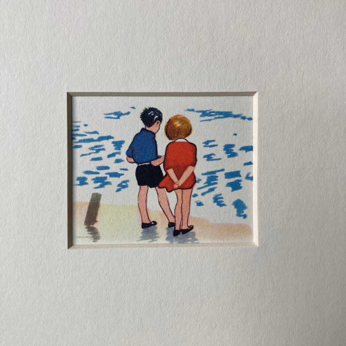 1950s Seaside Dreamers Mounted Print ~ 8 x 6"