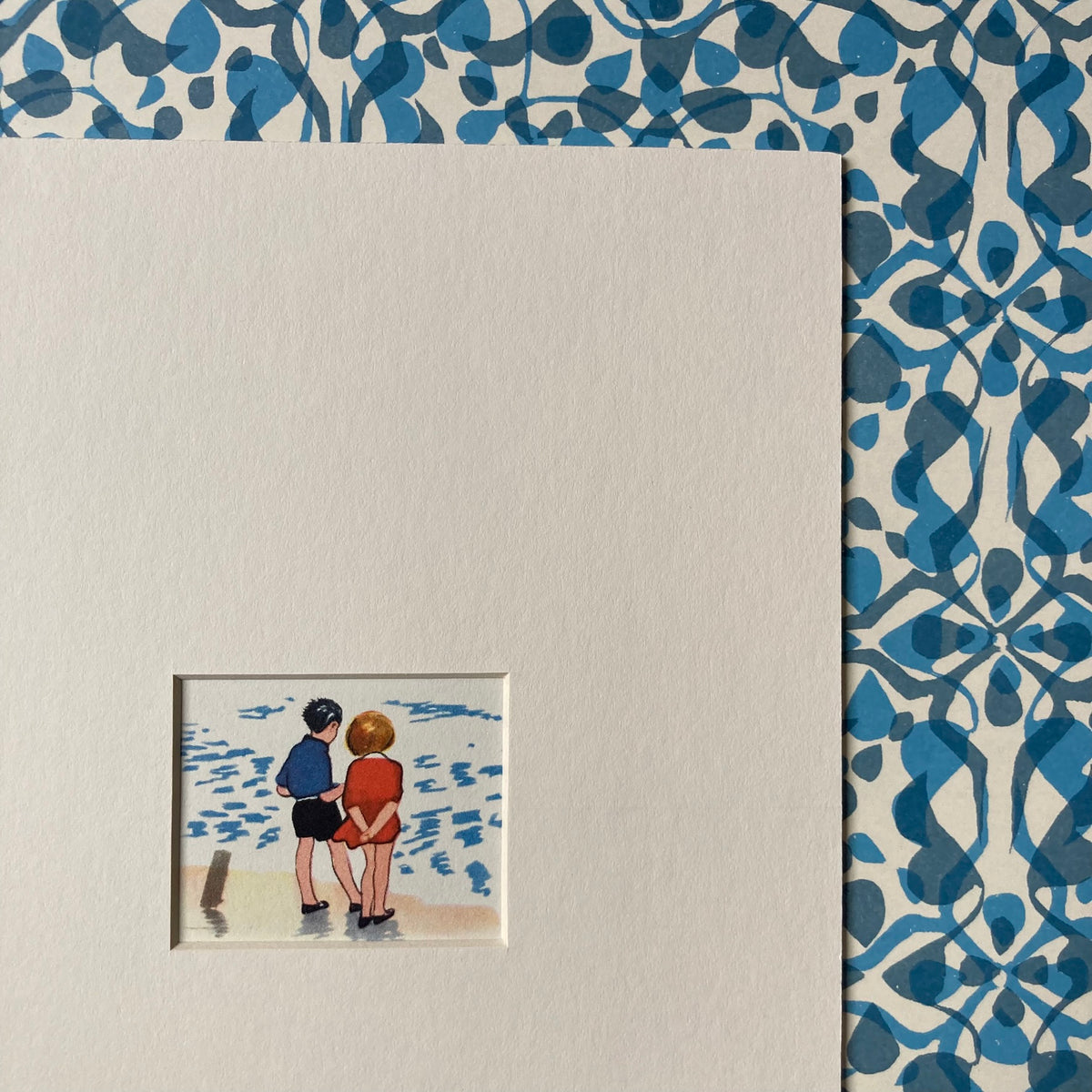 1950s Seaside Dreamers Mounted Print ~ 8 x 6"