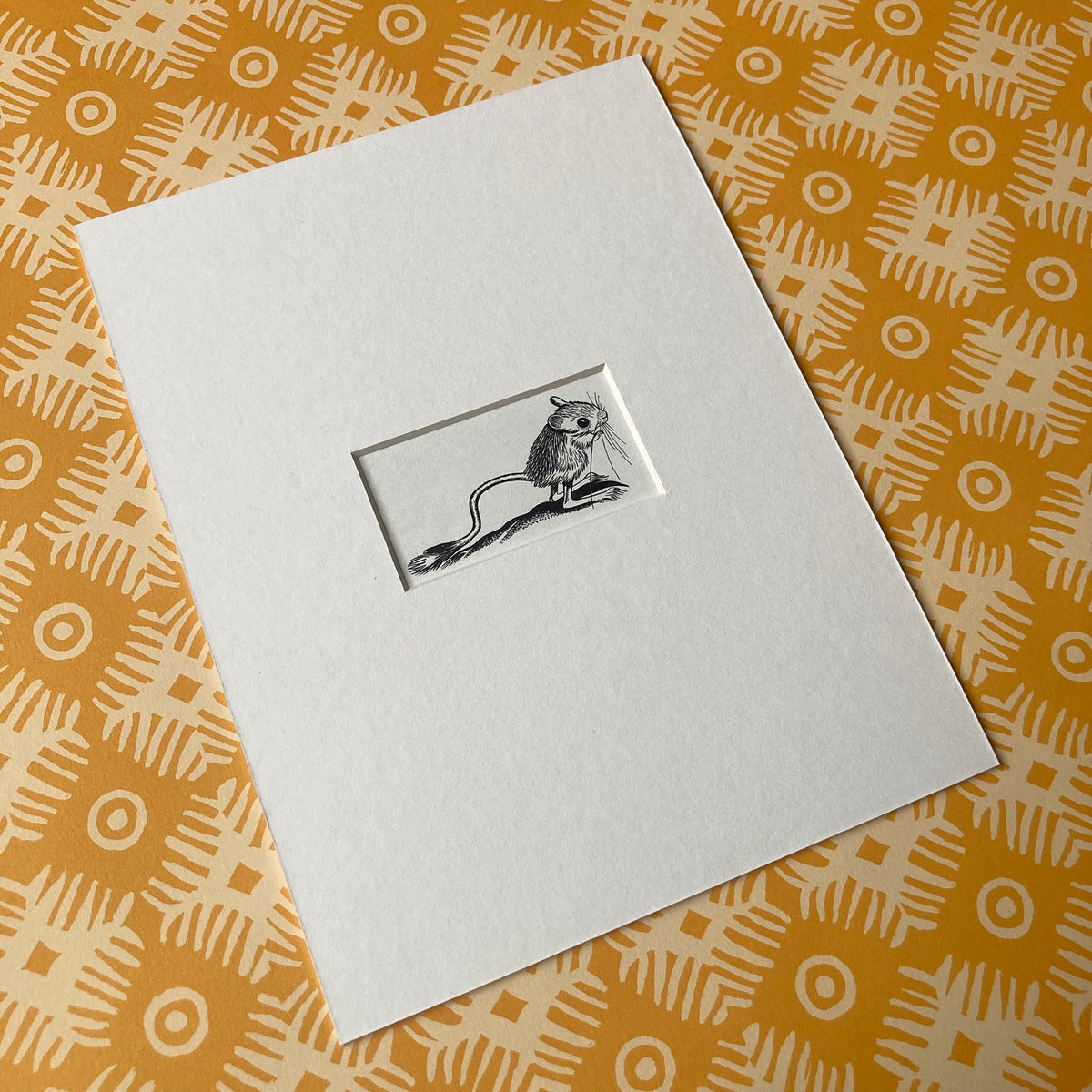 1960s Jerboa Mounted Print ~ 8 x 6"