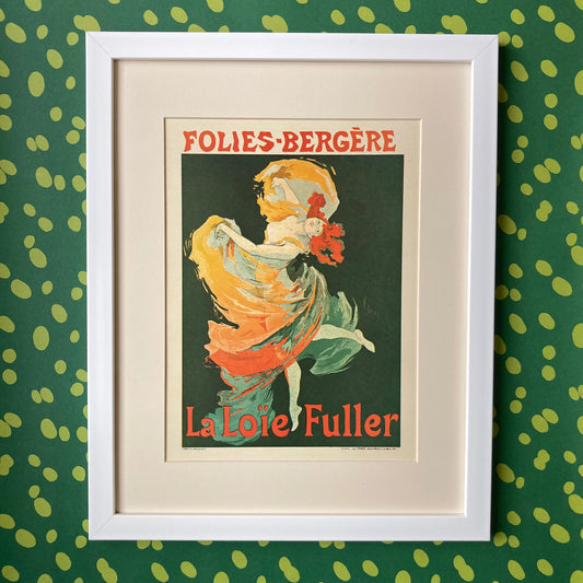1970s Folies Bergère Loïe Fuller Mounted Print ~ 11 x 14"