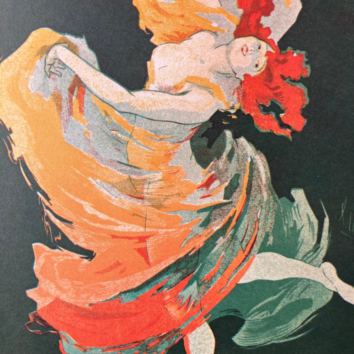 1970s Folies Bergère Loïe Fuller Mounted Print ~ 11 x 14"