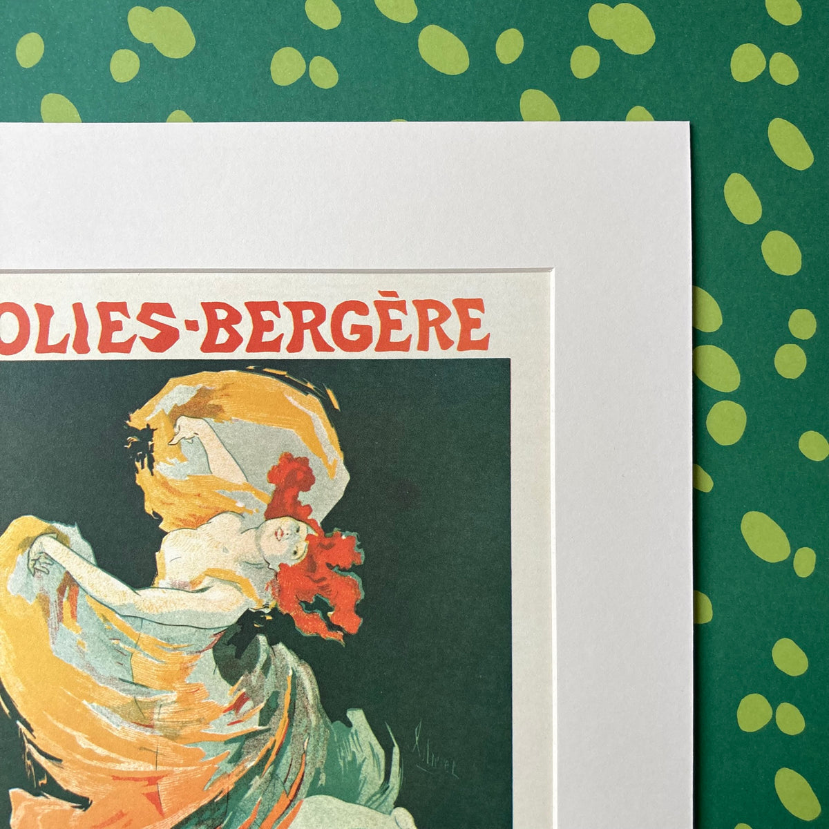 1970s Folies Bergère Loïe Fuller Mounted Print ~ 11 x 14"