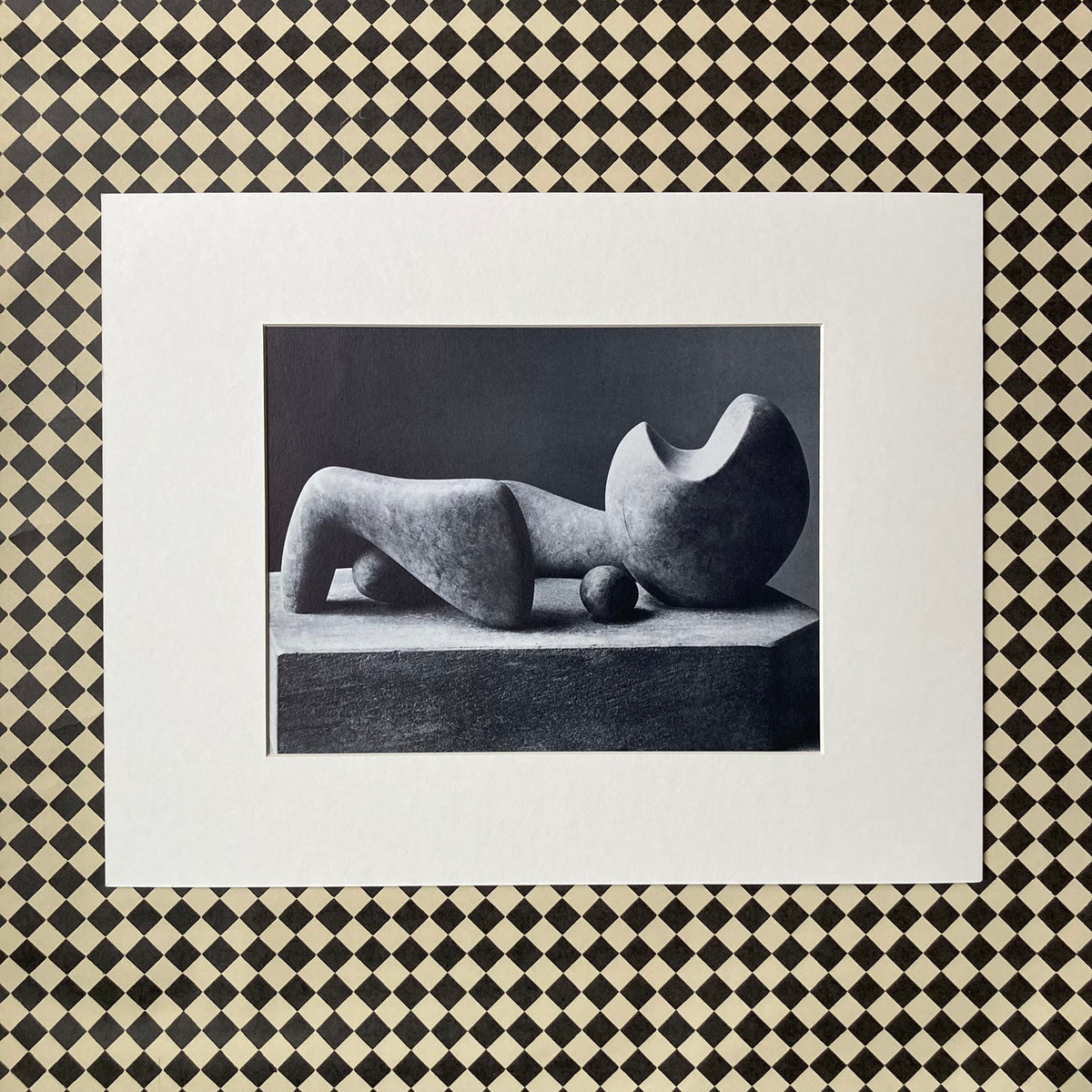 1960s Henry Moore Mounted Print ~ 11 x 14"