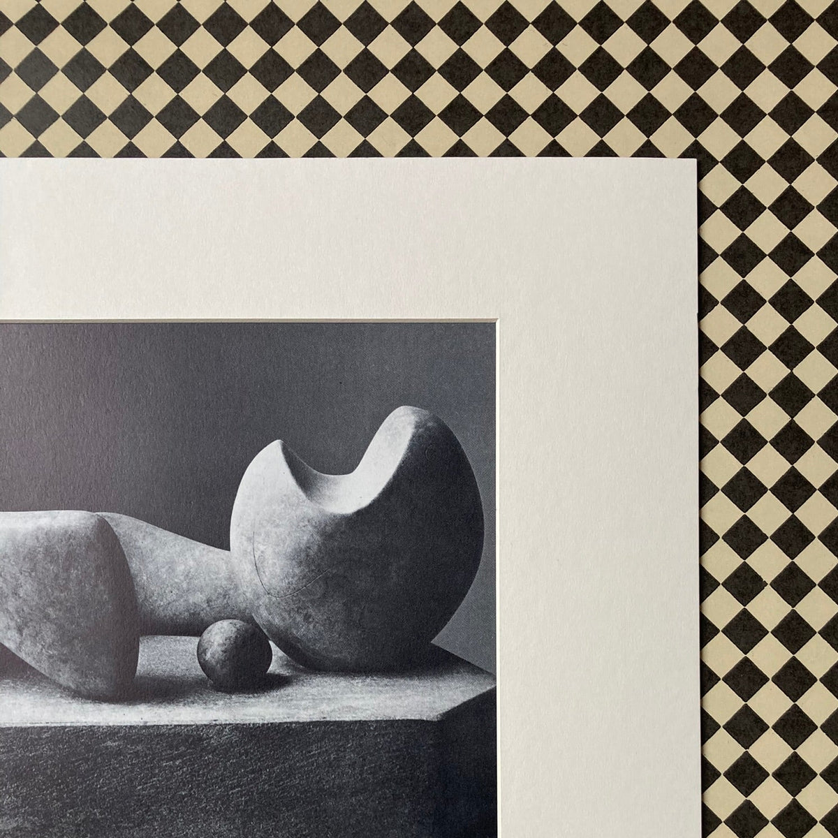 1960s Henry Moore Mounted Print ~ 11 x 14"