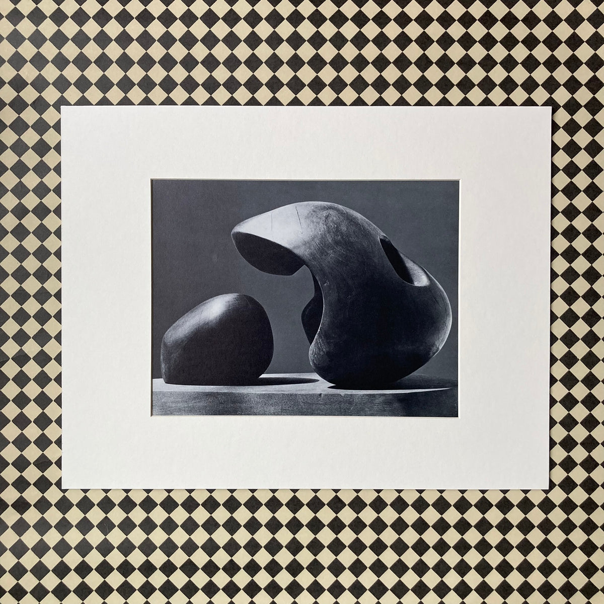 1960s Henry Moore Mounted Print ~ 11 x 14"