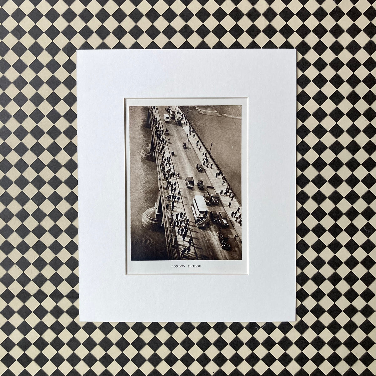 1940s London Bridge Mounted Print ~ 8 x 10"