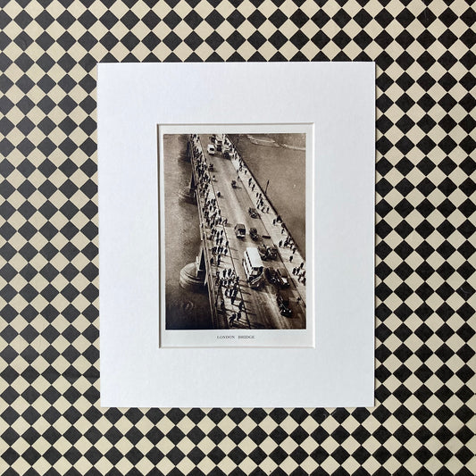 1940s London Bridge Mounted Print ~ 8 x 10"