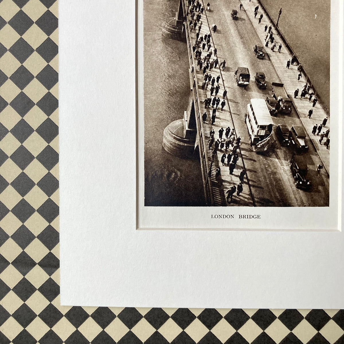 1940s London Bridge Mounted Print ~ 8 x 10"