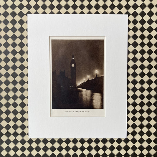 1940s Big Ben Mounted Print ~ 8 x 10"