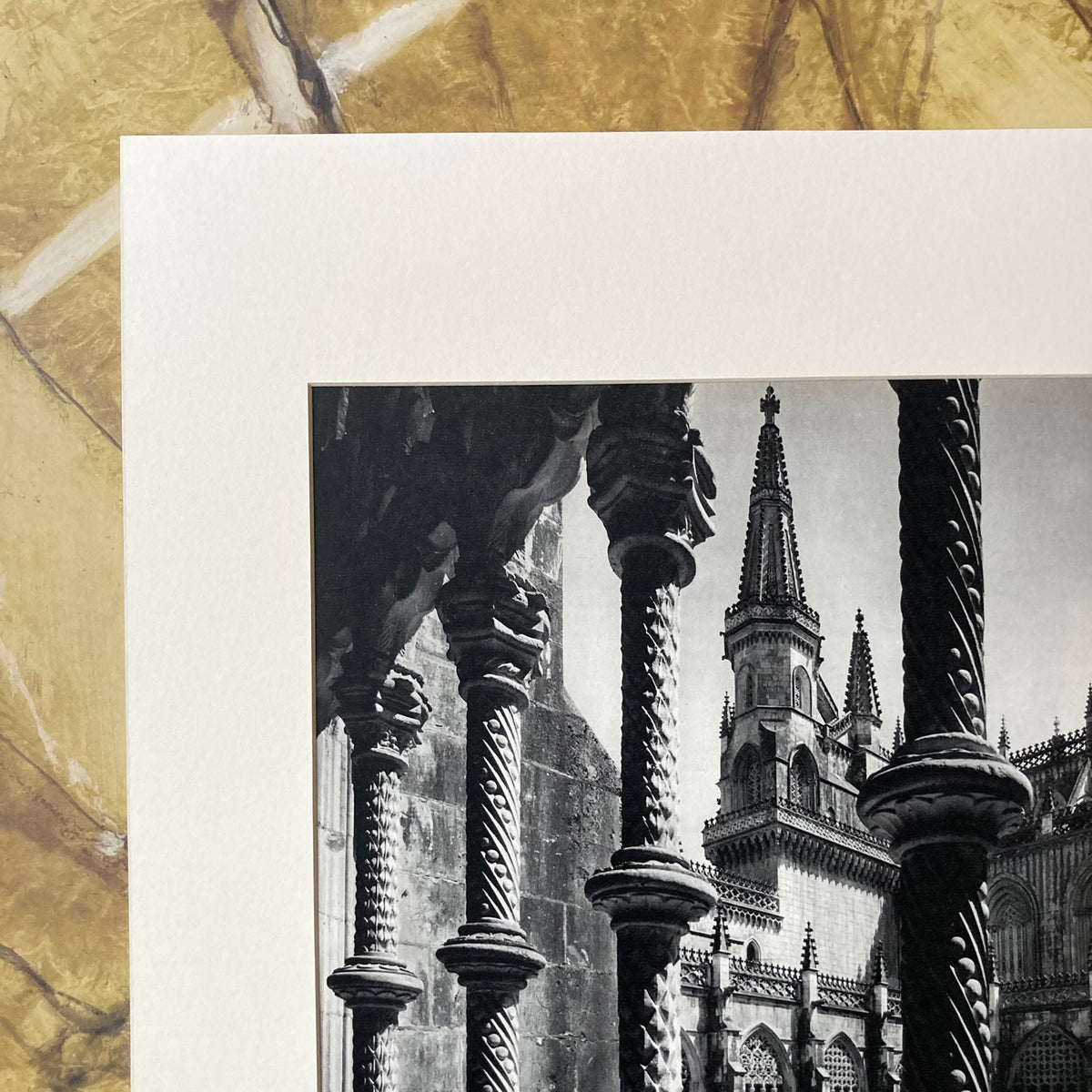 1960s Mosteiro da Batalha Mounted Print ~ 30 x 40cm