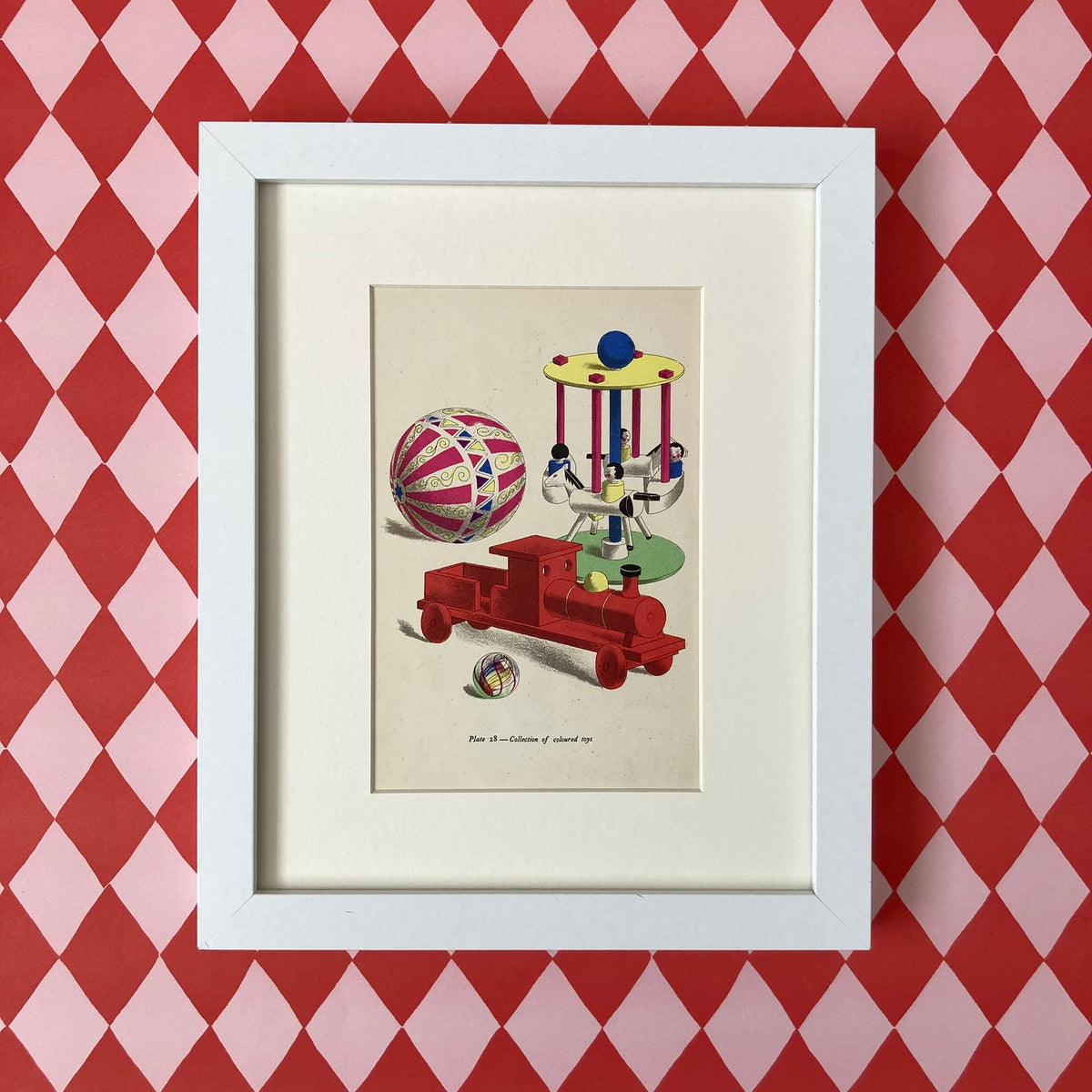 1940s Nursery Toys Mounted Print ~ 8 x 10"