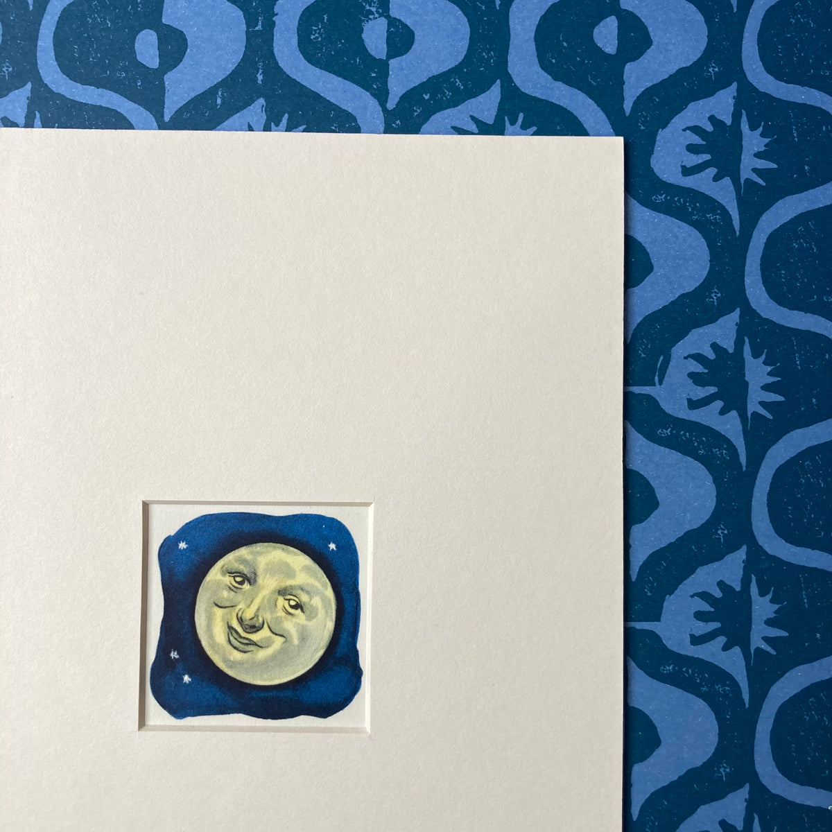1950s Man in the Moon Mounted Print ~ 8 x 6"