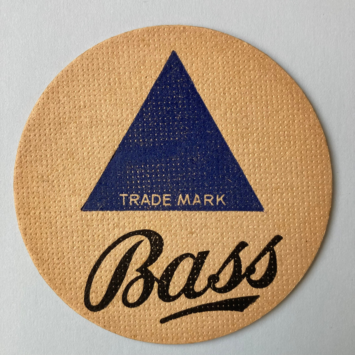 Vintage Bass Ale Mounted Drinks Mat ~ 8 x 6"